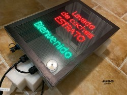 Led screen indicator of touchless car wash machine